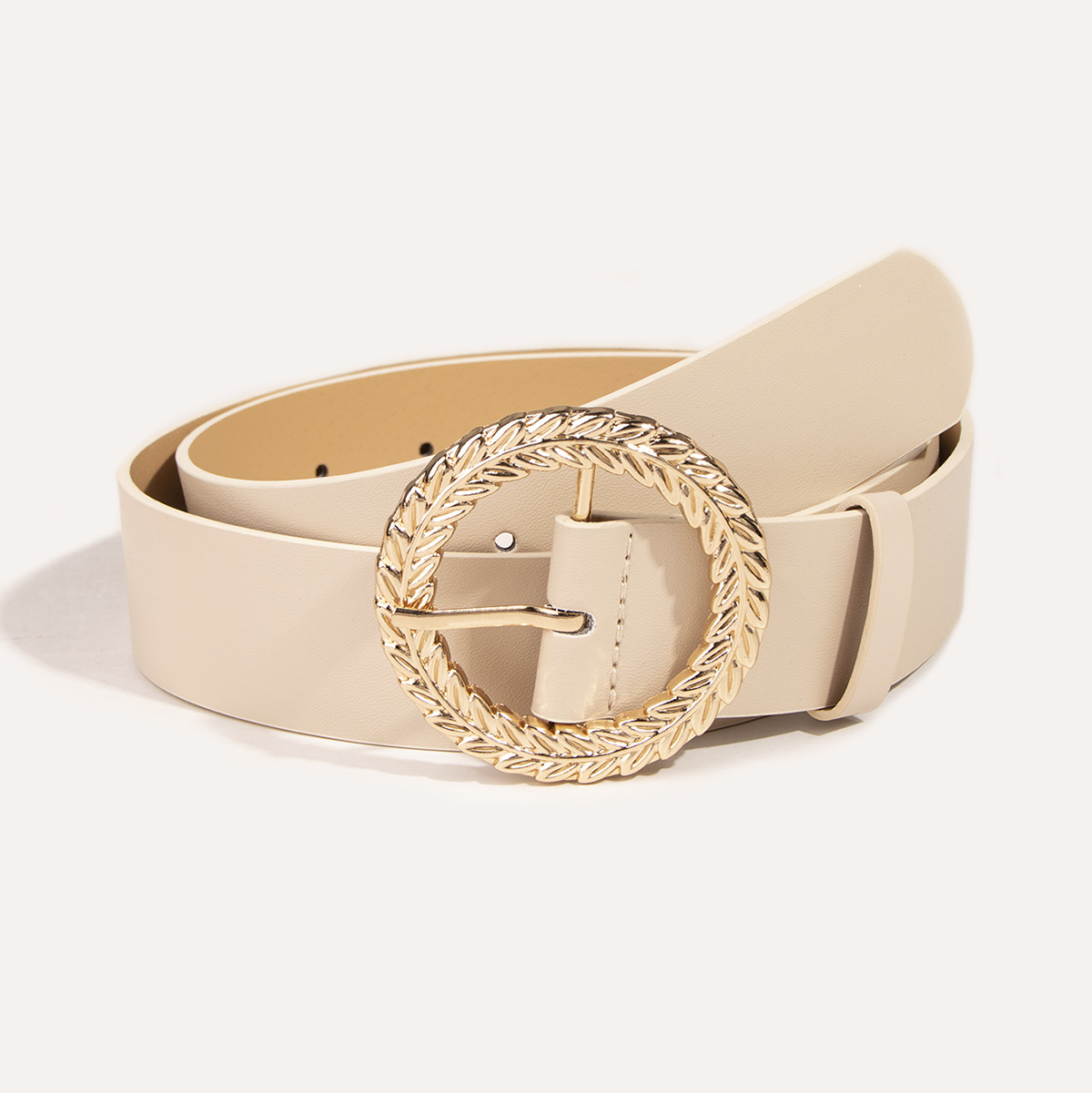 Picture of All-match European and American Cross-border Belt Women's Foreign Trade Leaf Buckle Belt Amazon Hot-selling Belt Oval Pin Buckle Belt Buckle