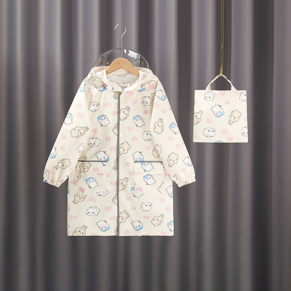 High-Quality Children's Raincoat with School Bag for Boys and Girls, One-Piece Long Waterproof, Windproof and Snowproof Poncho for Infants and Toddlers
