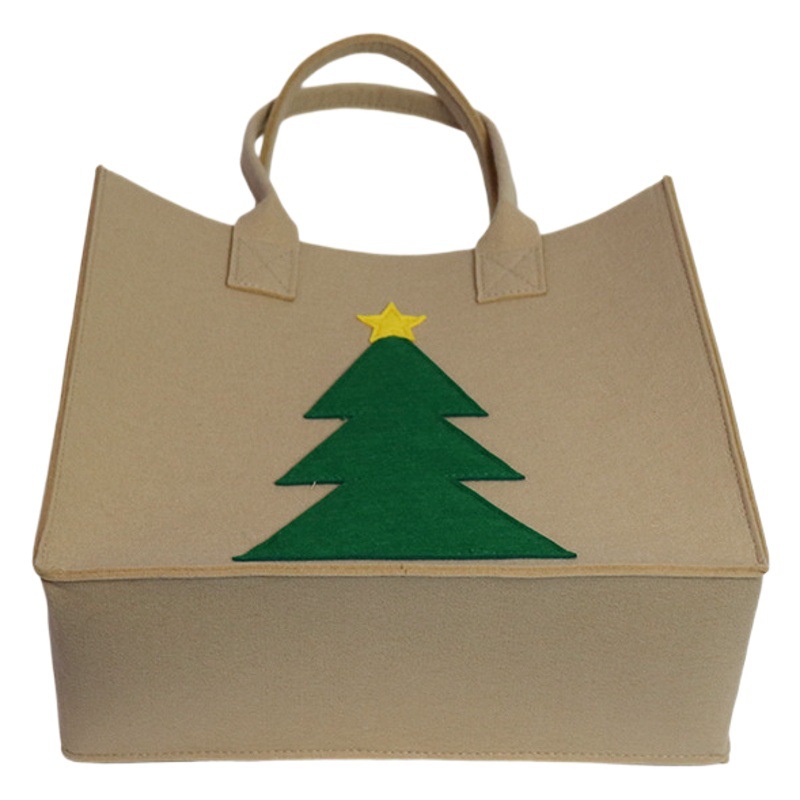 Christmas felt bag felt Christmas tree handbag Christmas Eve felt gift handbag Christmas tree candy bag