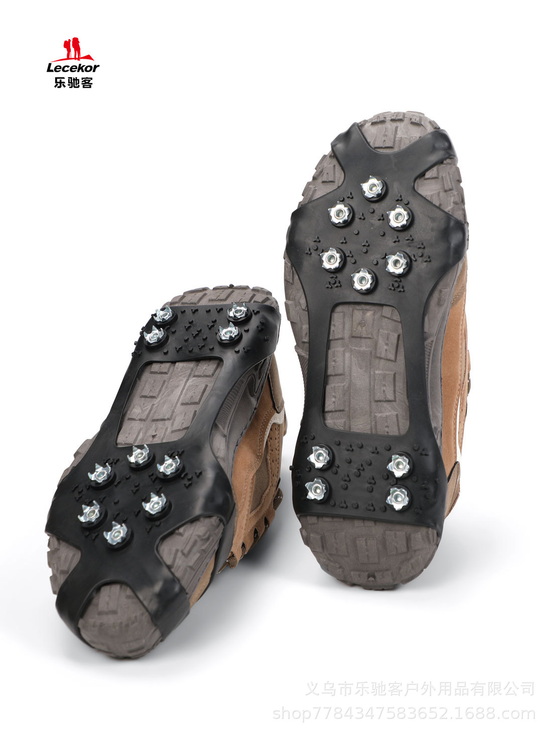 Picture of New outdoor mountaineering camping non-slip 10-tooth ice claw winter ice and snow road anti-fall artifact ice climbing non-slip shoes overshoes