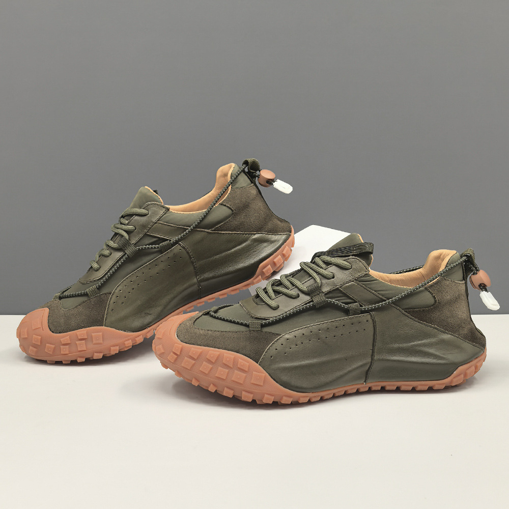 Price-controlled 298 Men's Bread Shoes Leather All-match Sports Casual Shoes High-end European Station Korean-style Torre Shoes