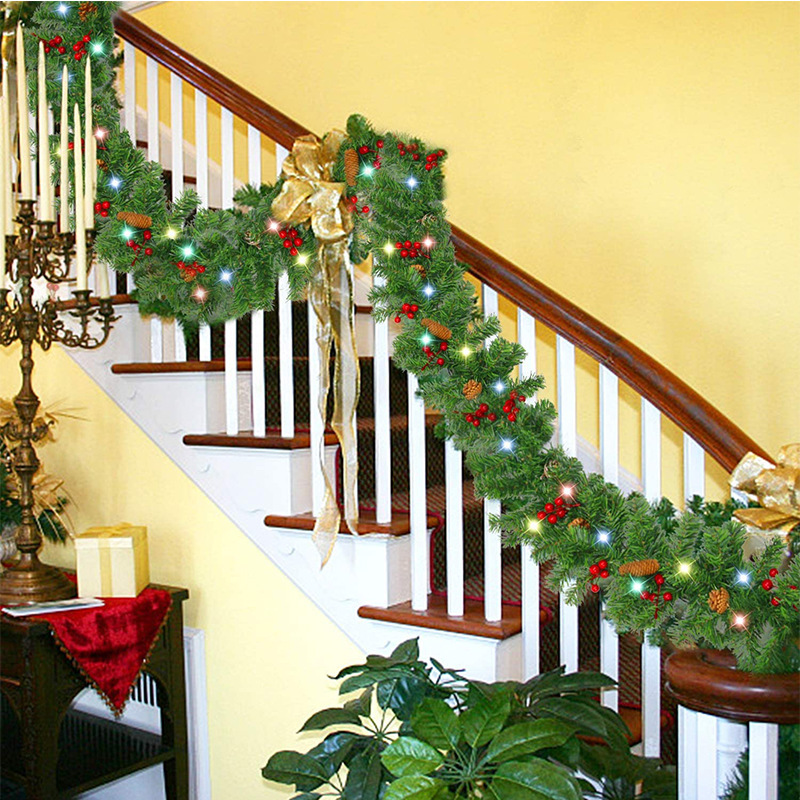 Picture of Cross-border 2.7 m pvc Christmas decoration hotel shopping mall bar door hanging decoration Christmas encrypted Rattan