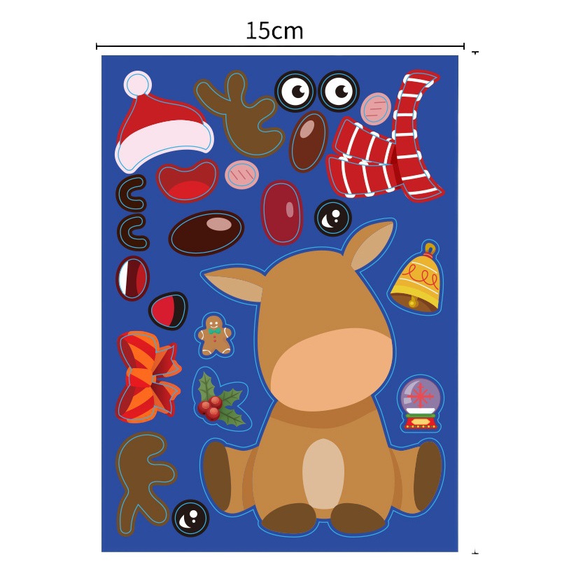 Creative Card Christmas Stickers DIY Stickers Children's Toy Stickers Gift Stickers Party Stickers