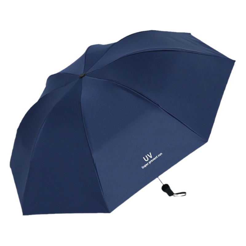 Umbrella uv automatic 8-bone high-looking uv-proof rain-proof dual-use umbrella black glue sun protection folding umbrella in stock wholesale