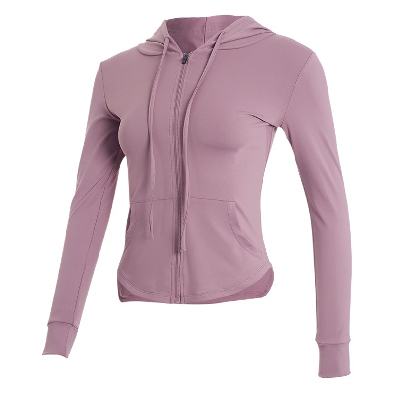 Naked Yoga Suit Women's Long-sleeved Jacket Zipper Sports Running Fitness Suit Pilates Quick-drying Training Suit