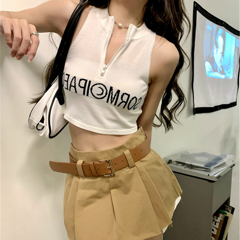 Cyber Celebrous Camisole Women's Summer Dress Design Sense Small Beautiful Back Tube Top Inner Wear Sweet Spice Girl Style Sports Top