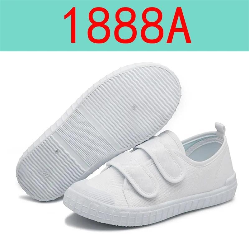 Picture of Children's Shoes Kindergarten Indoor Shoes Dance Shoes Boys and Girls Velcro White Cloth Shoes for Students Children Small White Shoes Batch
