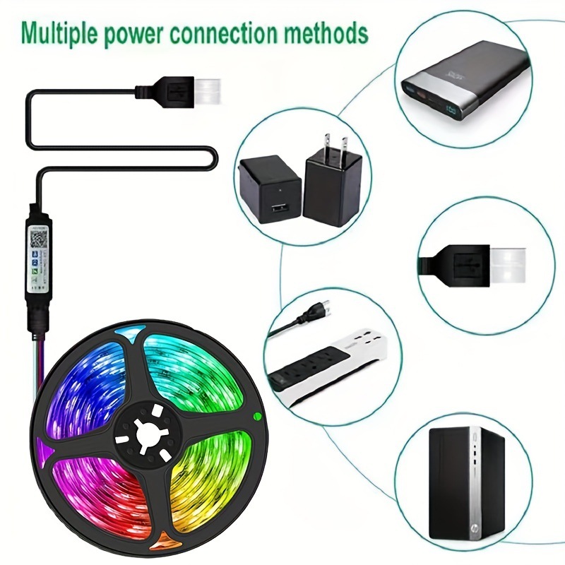 Picture of USB lamp with suit 5050 RGB24 key remote control Bluetooth 5V low voltage TV background atmosphere lamp intelligent ultra-thin