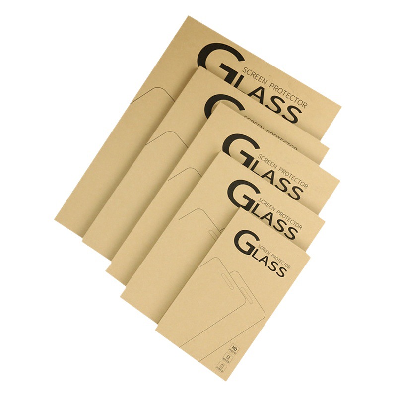 Source manufacturers a large number of spot supply of kraft paper packaging phone case packaging tempered film packaging box