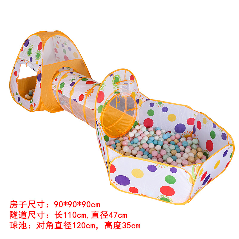 Picture of Cross-border hot sale children's tent game house indoor and outdoor three-in-one tunnel ocean ball pool fence toy wholesale