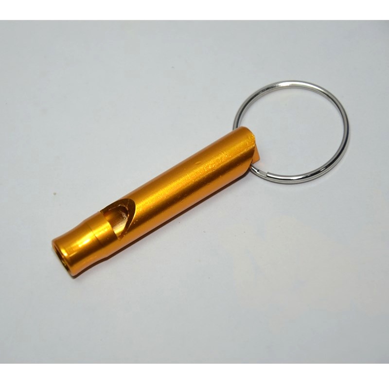 Picture of Small Aluminum Alloy Whistle Lifesaving Whistle Referee Training Whistle Outdoor Portable Aluminum Alloy Whistle