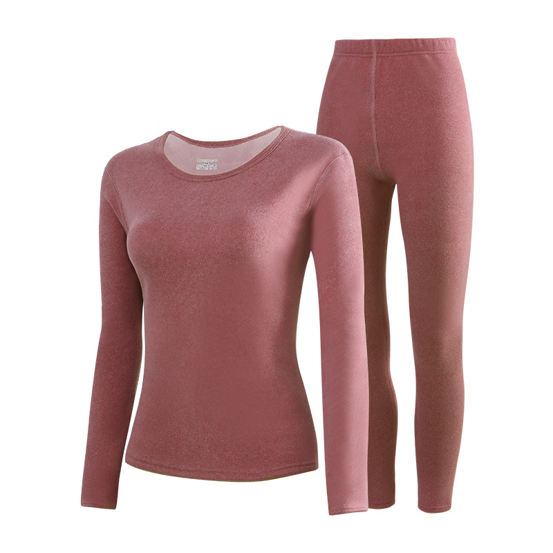 Picture of 2025 Autumn and Winter New Camel Hair Thermal Underwear Men's Velvet Thickened Autumn Clothes Autumn Pants Women's Warm Suit Wholesale