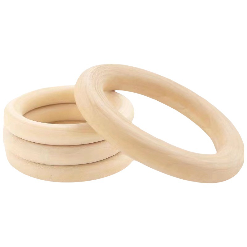 In stock factory direct sale wood color wooden ring diy accessories wooden ring handbag fastener curtain wooden ring in stock wholesale