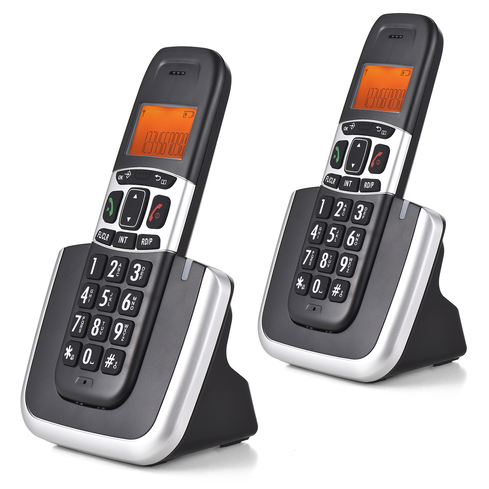 Big and letter D1004-D double sub-phone business office home digital cordless phone low radiation cross-border
