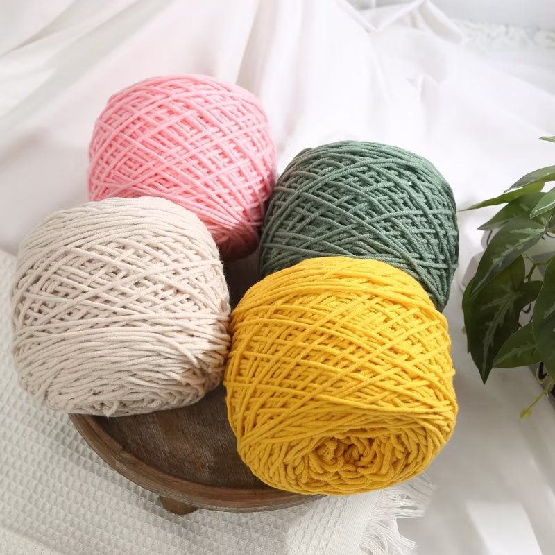 Lover cotton eight-part milk cotton coarse wool hand-woven scarf thread in stock wholesale factory straight hair