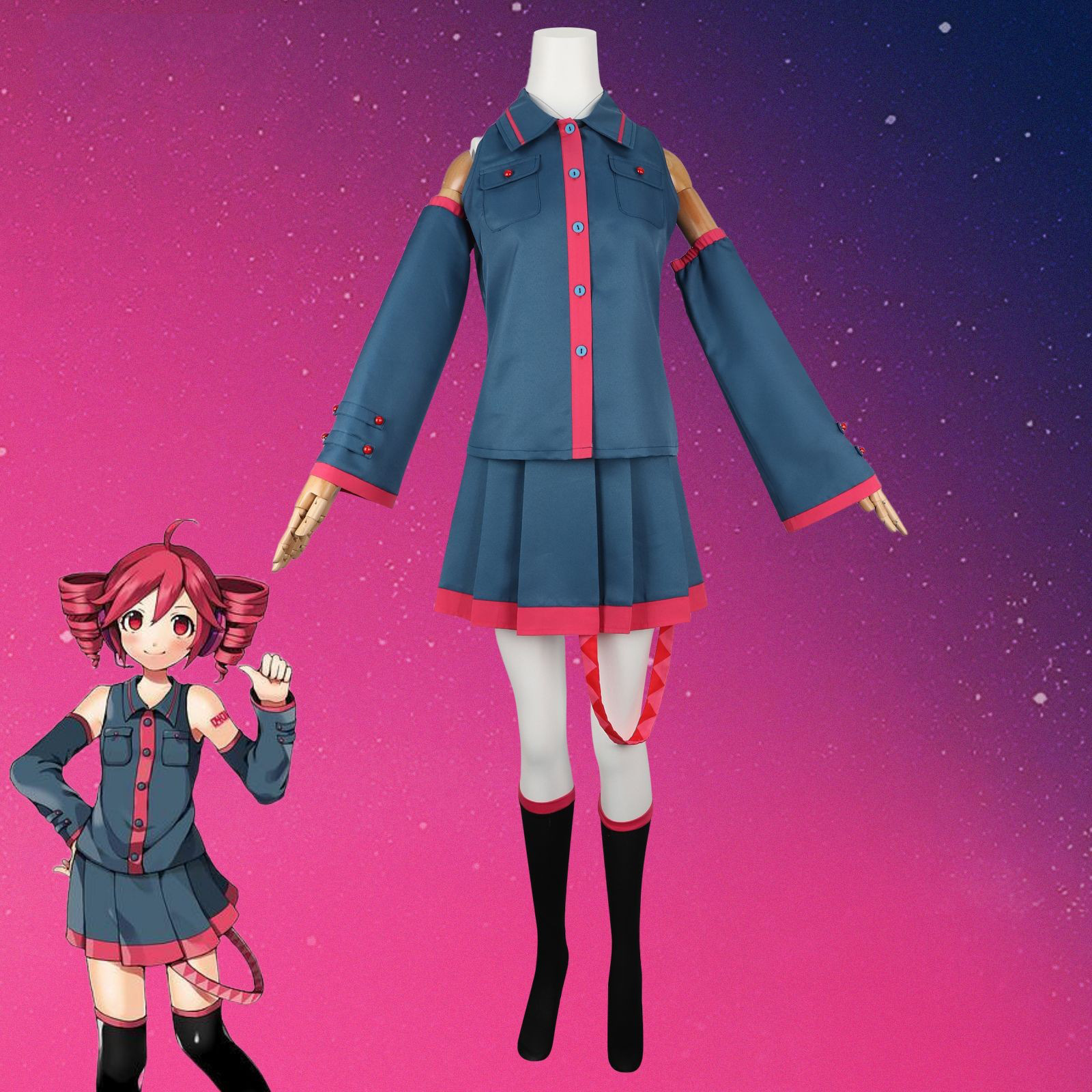 Picture of The first cause of cos service accent formula cosplay JK uniform first cause of animation game future cos service suit female