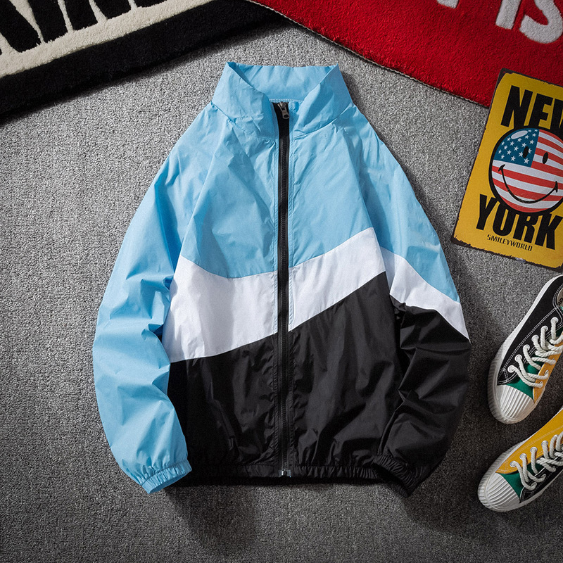 Jacket men's spring and summer new stand collar coat men's thin sunscreen youth Korean jacket a generation of hair
