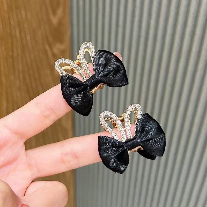 Picture of Children's Bunny Ear Bow Hair Clip Girl Hairpin Girl's Clip Hair Accessory Baby Hair Accessory Hairpin Pearl Rhinestone