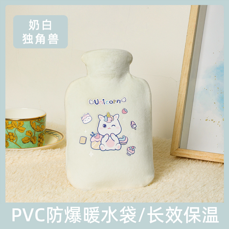 Picture of Winter new water injection hot water bag thickened hot compress cartoon hand warmer plush set cute explosion-proof warm water bag wholesale
