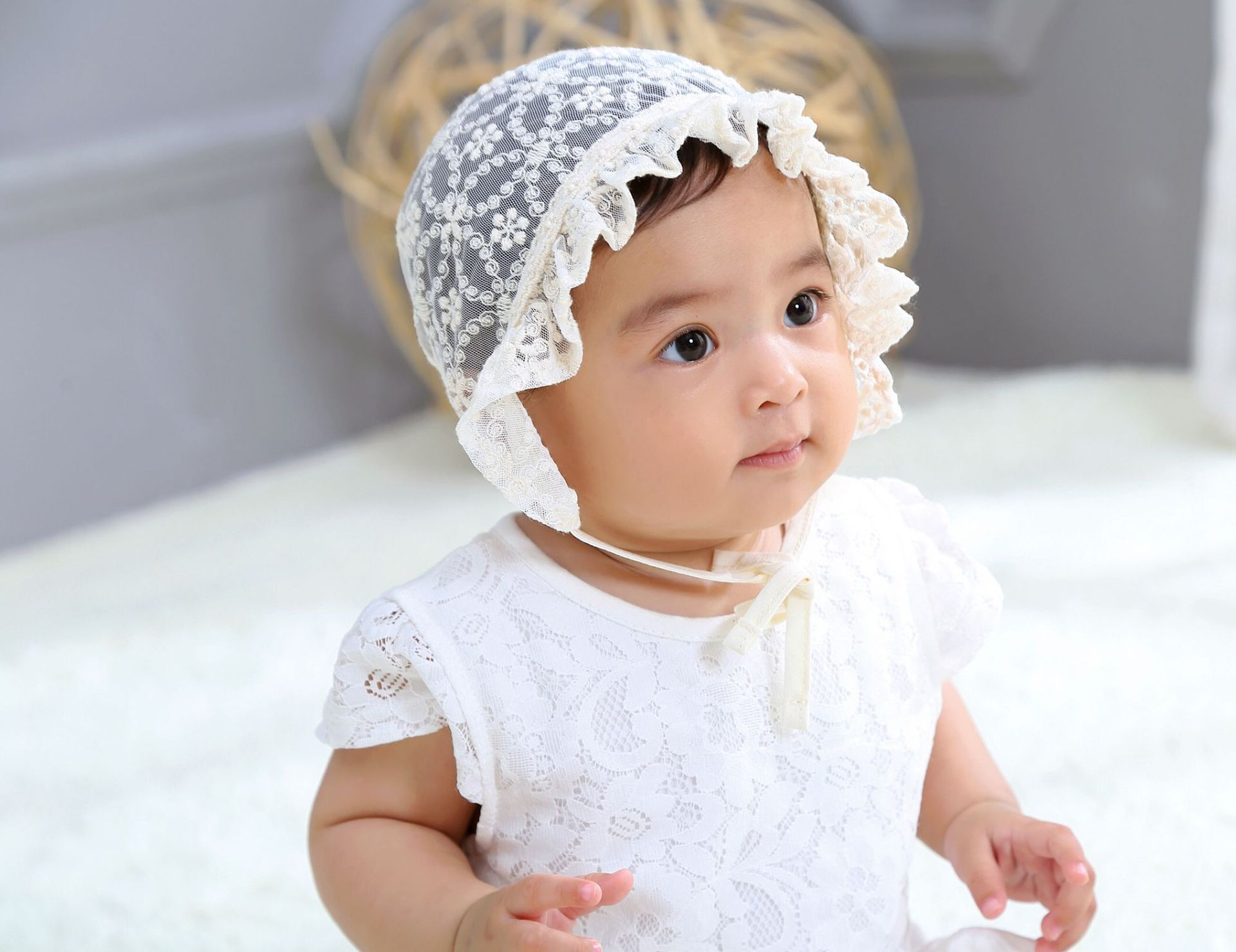 Baby Girl Lace Court Hat Lace Children's Hat Baby Hundred Days Photo Decorative Hat