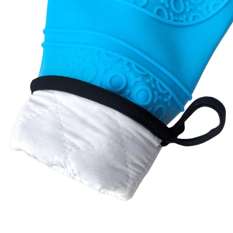 Nine Like Thickened Circle Long Cotton Silicone Cloth Gloves Microwave Oven Silicone Gloves Heat Insulation Gloves Oven Household