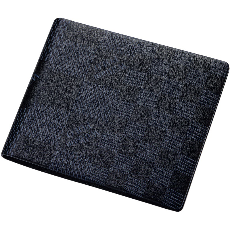 King Paul Men's Wallet Fashion Business Printed Genuine Leather Casual Thin Portable High-end Cowhide Wallet Wholesale
