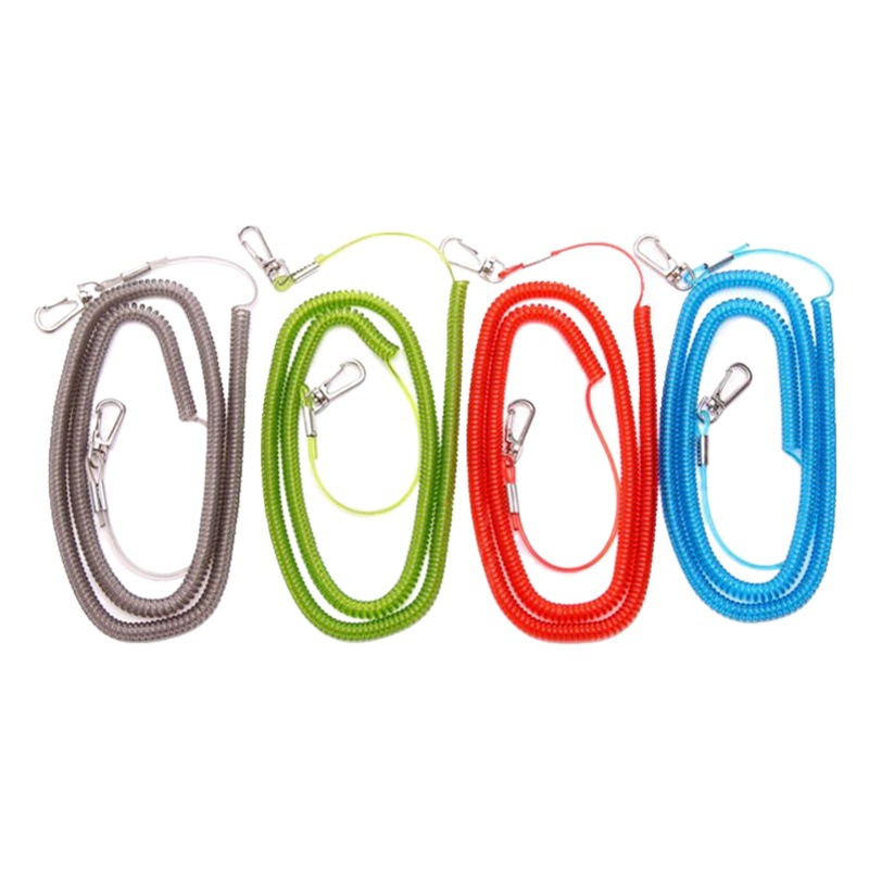 Manufacturers supply steel wire lost hand rope spring retractable guard rod rope 3 meters to 20 meters fish rope fishing gear wholesale