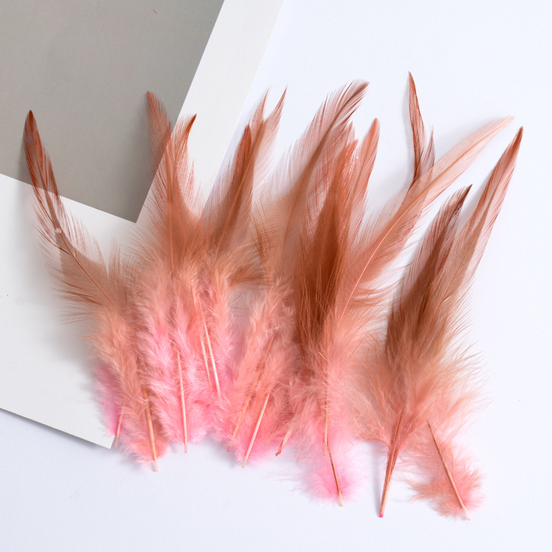 Picture of Factory wholesale funny cat stick feather diy cat toy color red pointed pheasant feather crafts jewelry decoration materials