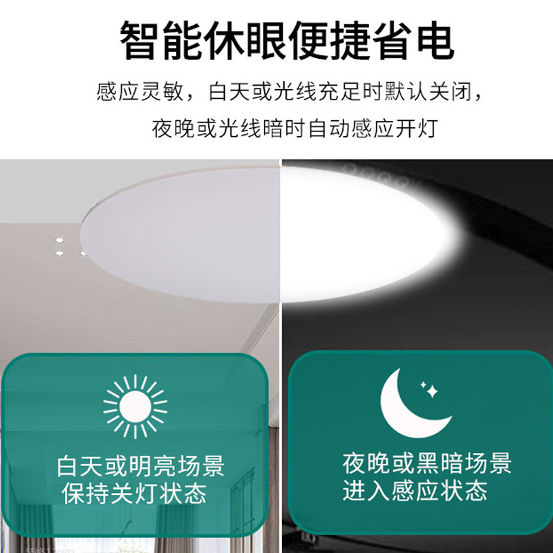 Picture of Roushi Led Three-Proof Ceiling Light Waterproof Bathroom Balcony Hallway Corridor Bathroom Sensor Light Energy-Saving