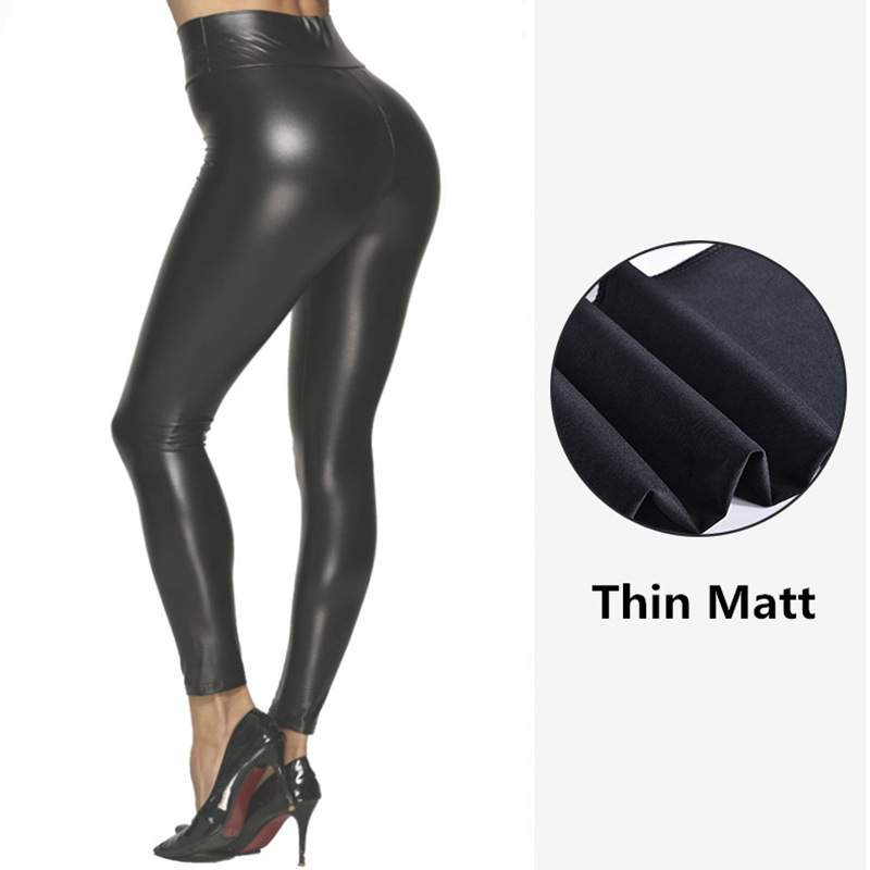 Picture of Cross-border explosions PU leather pants women's wish AliExpress hot spring and autumn wear leggings women's four-sided elastic pants