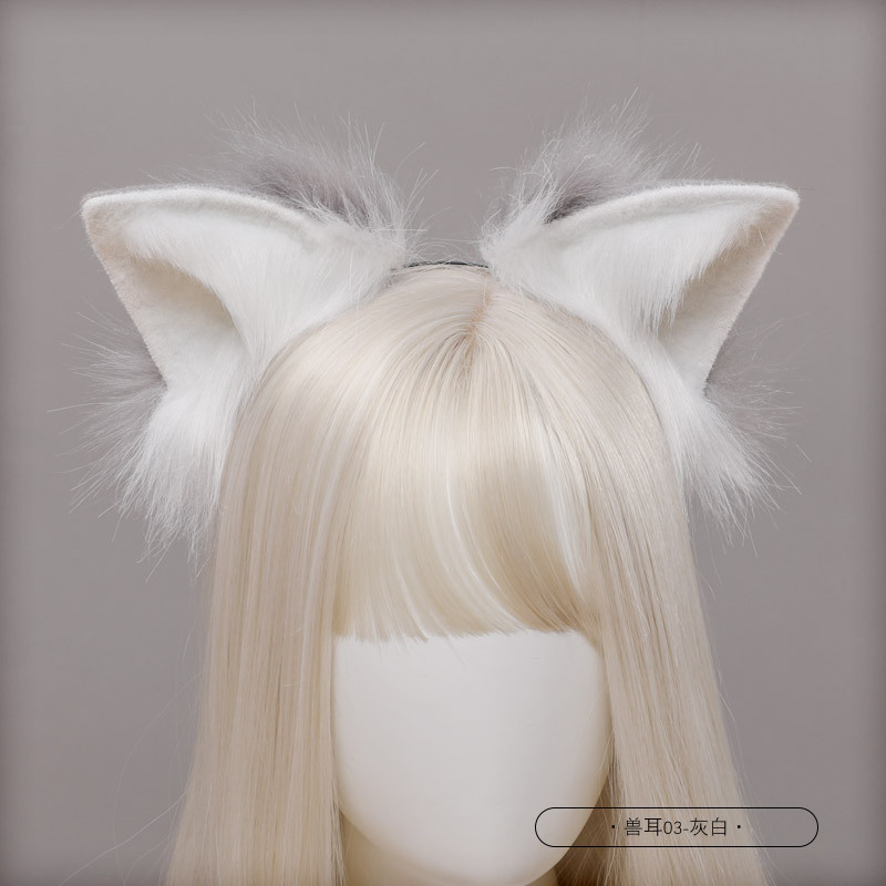 Picture of Handmade Simulated Animal Tail Cute Cosplay Dress up Comic Exhibition Fashion Accessories Handmade Plush Fox Tail