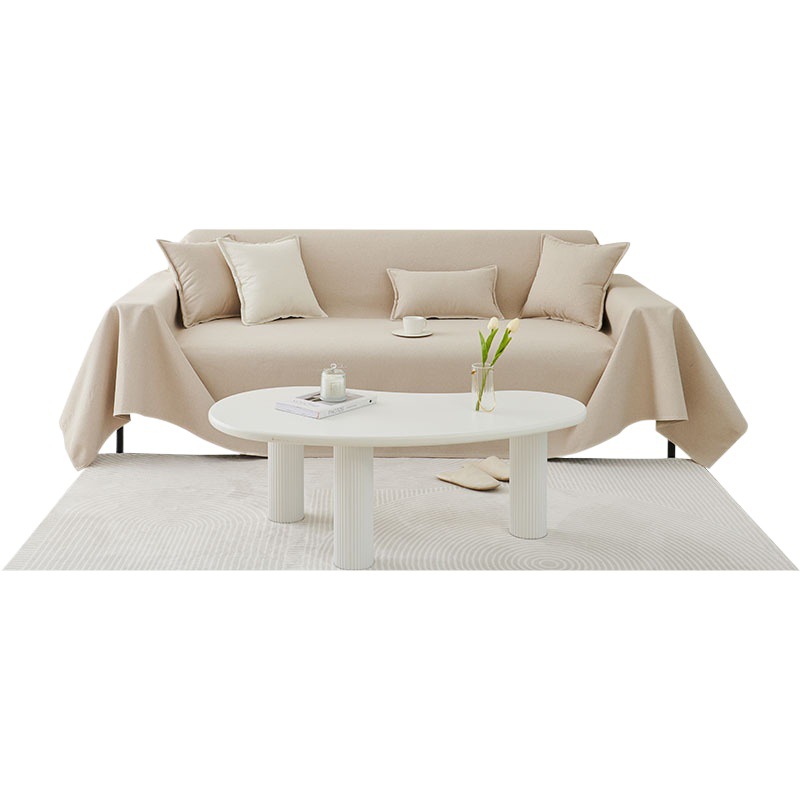 Factory goods Teddy velvet waterproof non-slip solid color minimalist French sofa cover cloth full cover towel winter living room fabric blanket