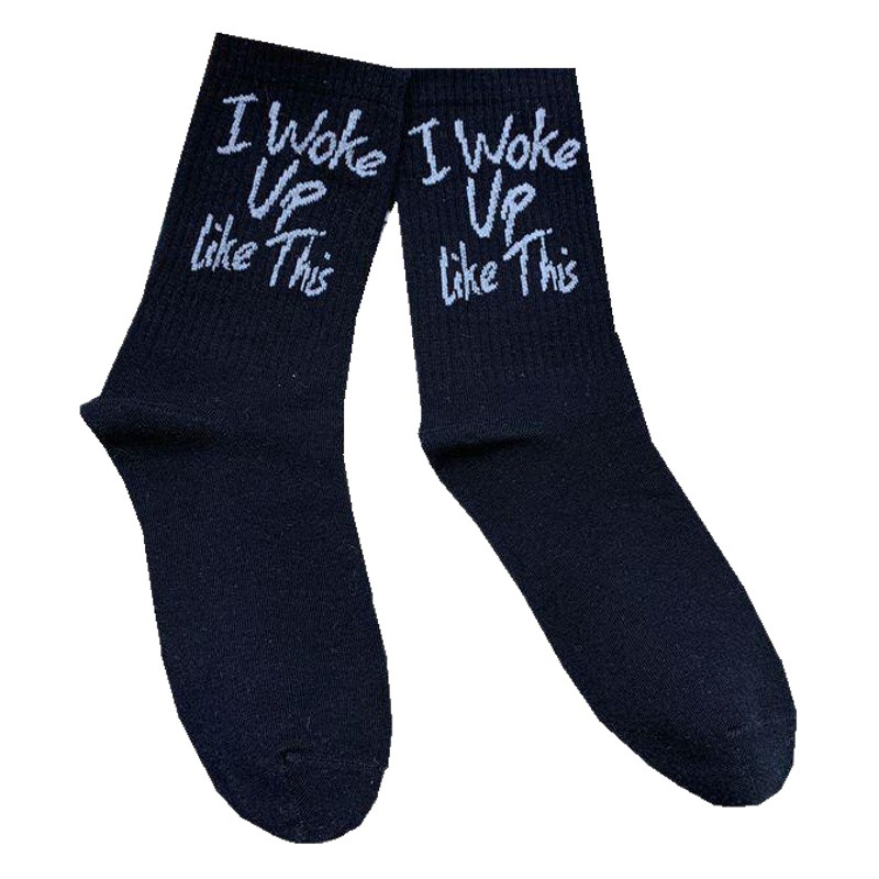 Men's Socks, Women's Long Socks, Harajuku Style, Sports Hip-Hop Socks, Mid-Calf, College Style, Versatile, Hip-Hop Style, Trendy