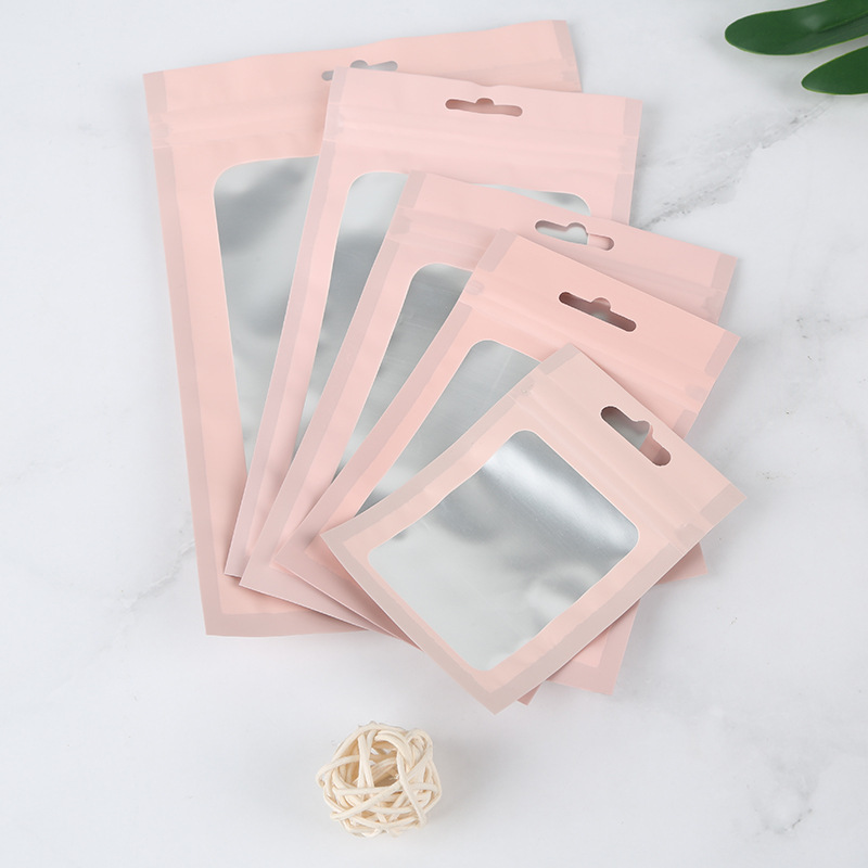 Color dumb aluminum window bone bag jewelry gift self-sealing bag digital electronic products packaging bag spot wholesale