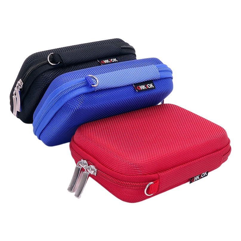 Eva Three-Color Mobile Hard Drive Bag, Portable Headphone Data Cable Organizer, Multi-Functional U Disk U Shield Bag