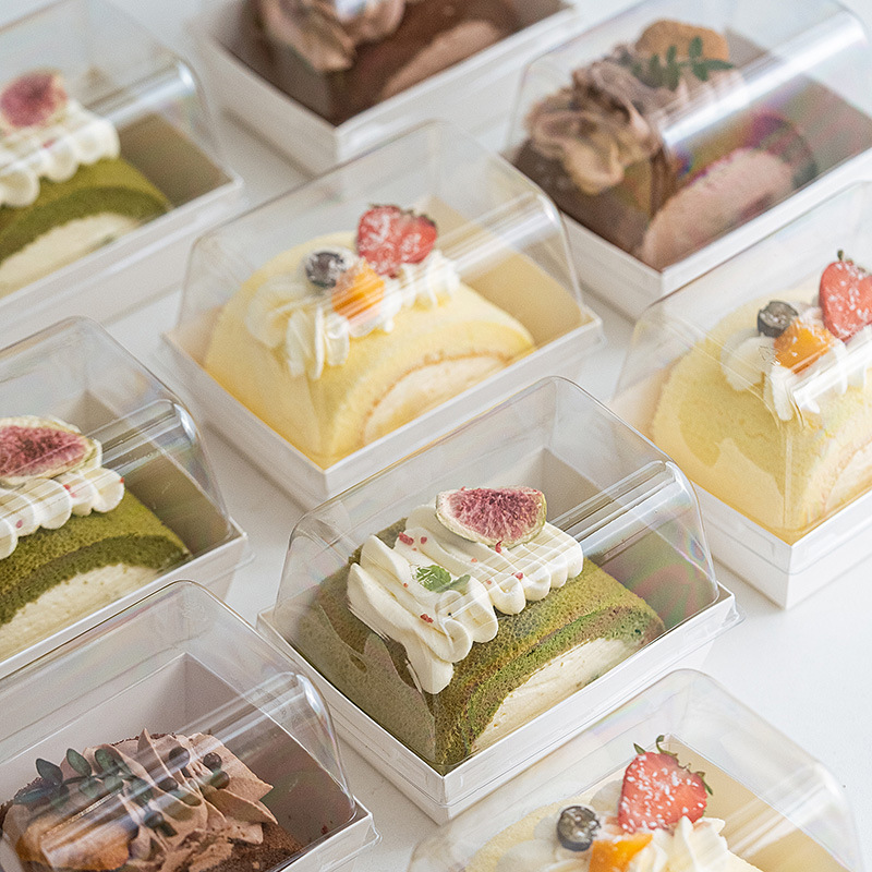 Net Red Cotton Roll Packaging Box Towel Cake Roll Packaging Box Cut Cake Box West Point Dessert Baking Box