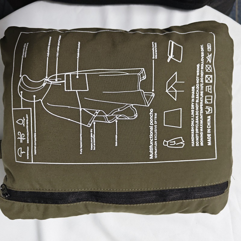 Picture of Tactical Raincoat Outdoor Waterproof Multi-function Anti-rainstorm Pressure Glue Rain Travel Mountaineering Fishing Camping Portable Folding