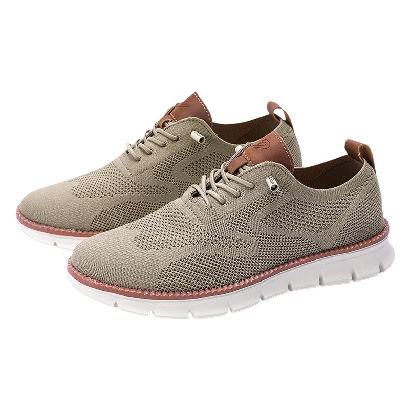 Plus size 48 British brogue casual men's shoes fashionable flying woven surface single mesh breathable lightweight sports loafers