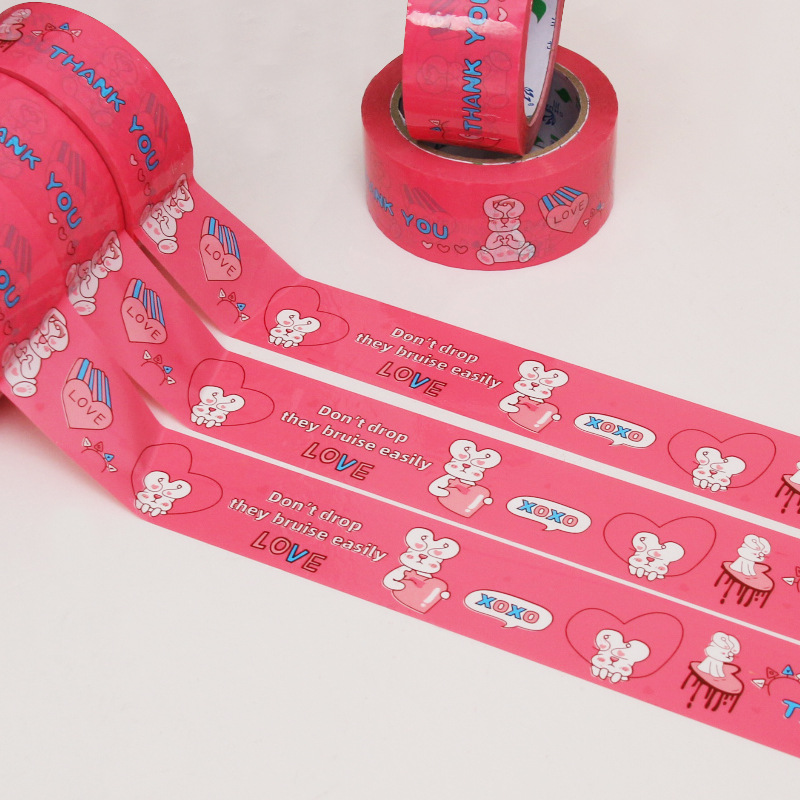 Picture of Tape manufacturers LOGO printing tape color bottom thankyou thanks to customers English printing tape personalized