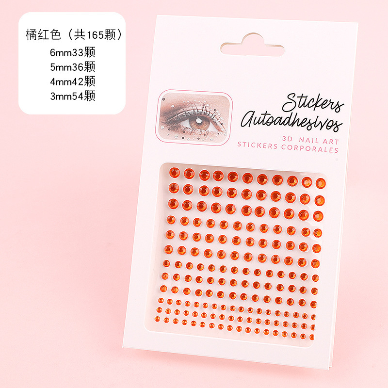 Picture of In stock cross-border hot acrylic eyebrow sticking Diamond 3456mm face sticker performance Color Diamond Crystal acrylic eye corner tears