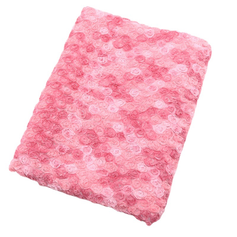 Picture of 3D Three-dimensional Small Rose Chiffon Disc Flower Mesh Embroidered Children's Clothing Hanfu Skirt Lace Lace Wedding Fabric Multicolor