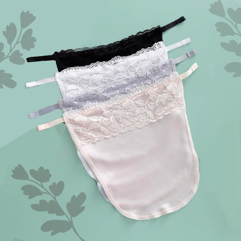 Picture of New style one-piece tube top artifact modal mulberry silk chest lace half wrapped chest cover