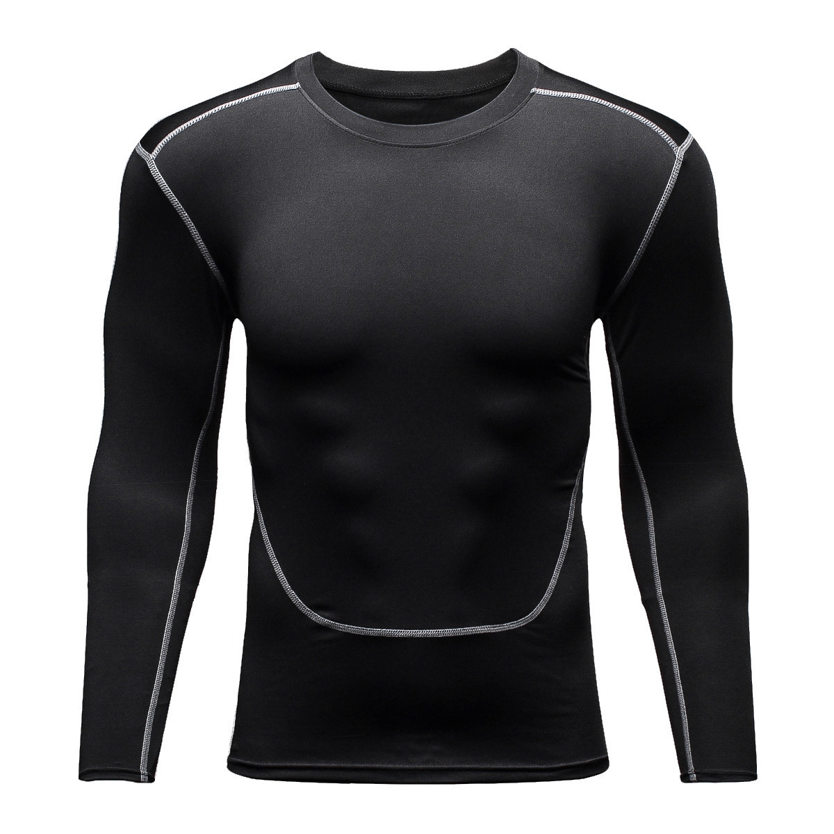 Picture of Quick-drying T-shirt Men's Long-sleeved Running Basketball Sports Training Suit Riding Base Compression Clothes Sports Stretch Tights