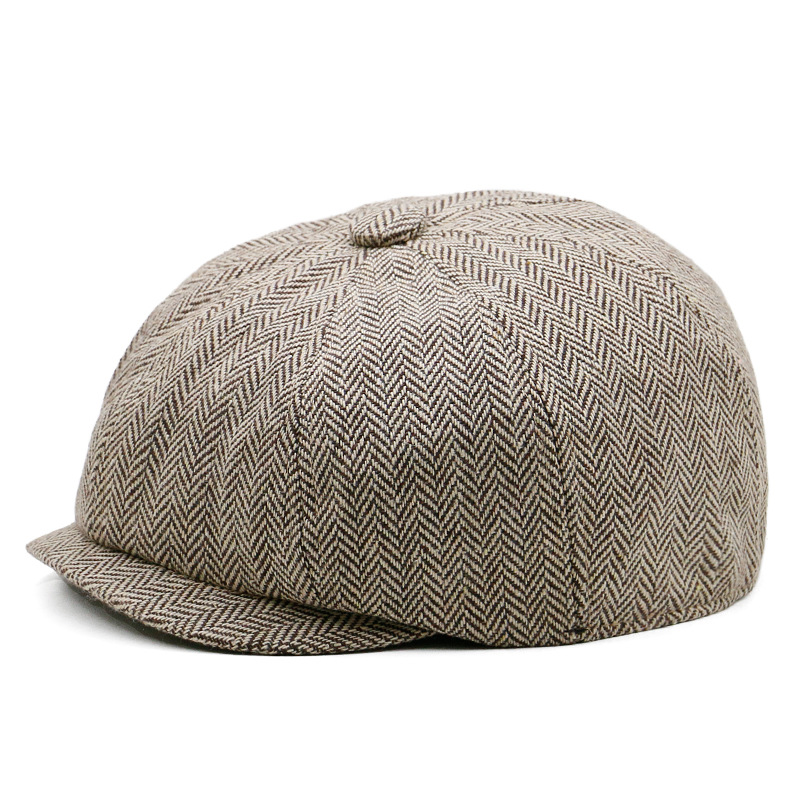 Picture of Children's Duck Tongue Hat Retro European and American Baby Newsboy Hat Trendy British Forward Cap Young Student Octagonal Beret