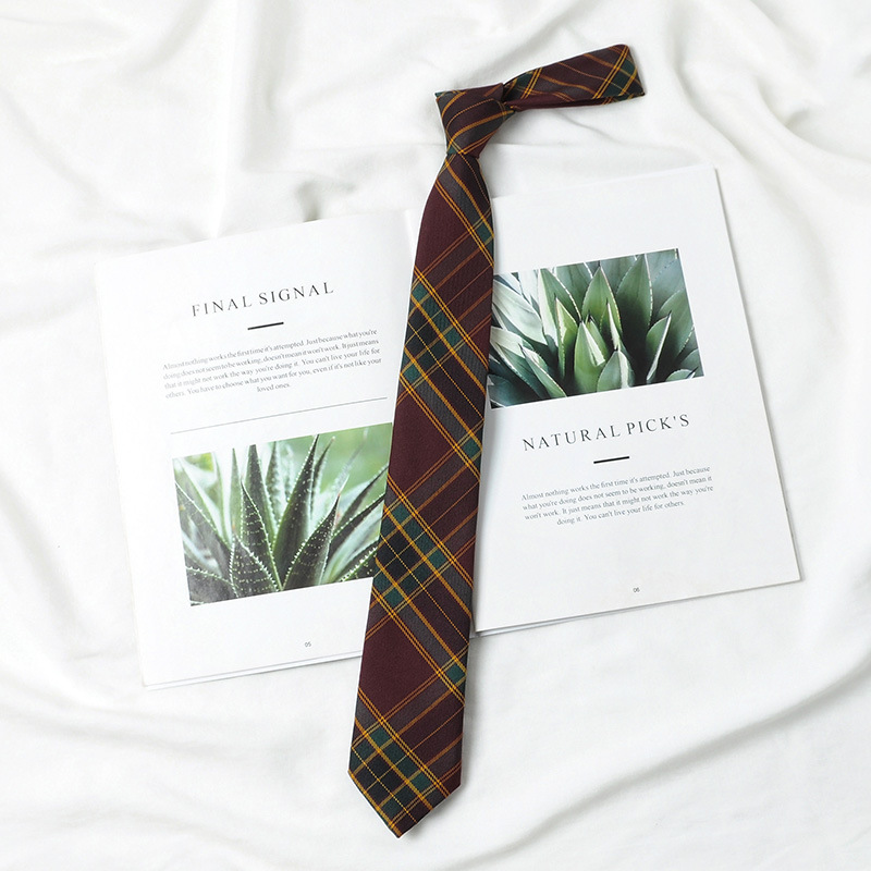 Picture of DK Hand Tie Lemon Sea Salt Original Japanese Uniform for Male and Female Students School Uniform College Style Plaid JK Factory Batch