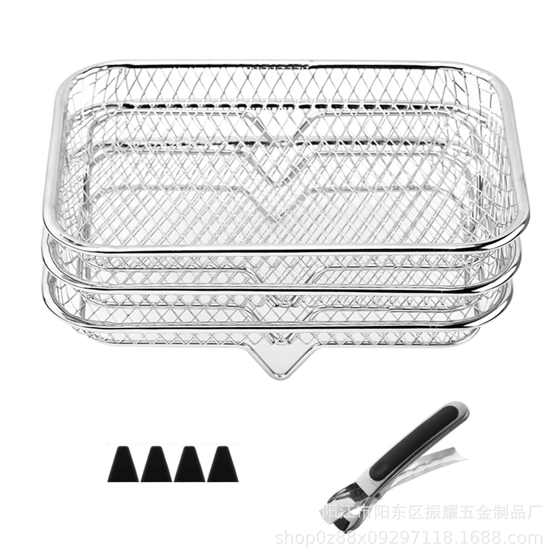 Picture of Multifunctional Air Fryer 304 Stainless Steel Edging Process Accessories Grill Steam Rack Multi-Layer Universal Kitchen Utensils