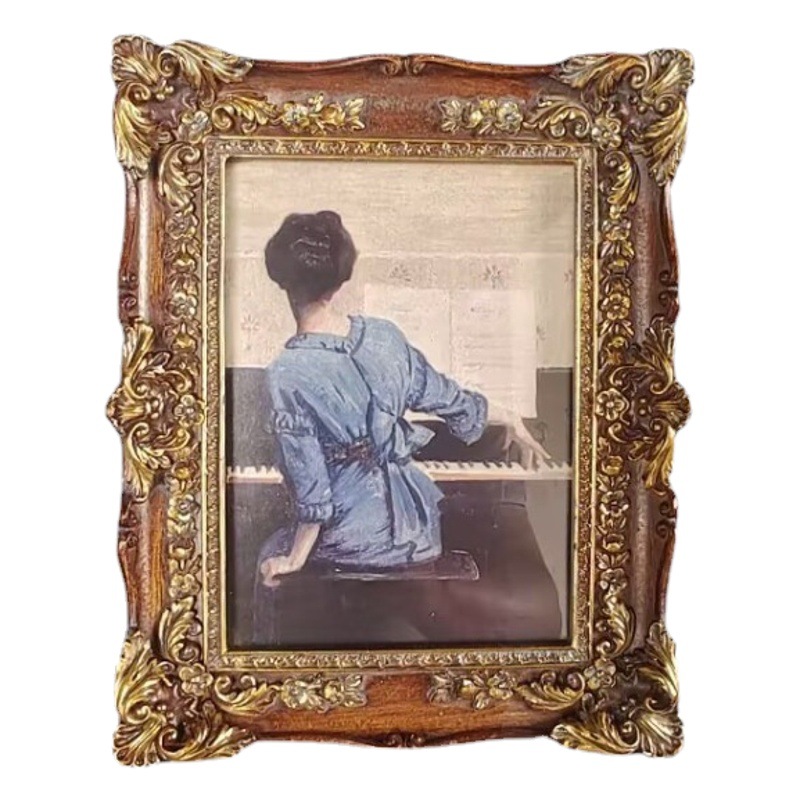 Retro American Picture Frame Living Room Bedroom Decorative Painting Photo Frame Ornaments Wholesale Handmade Gifts Special Light Luxury Entrance