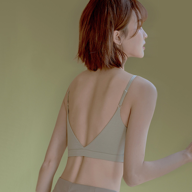 U-Shaped Backless Bra for Women, Summer 2023 New Style, Integrated Bralette, Anti-Exposure, Thin Camisole, Strapless, Backless