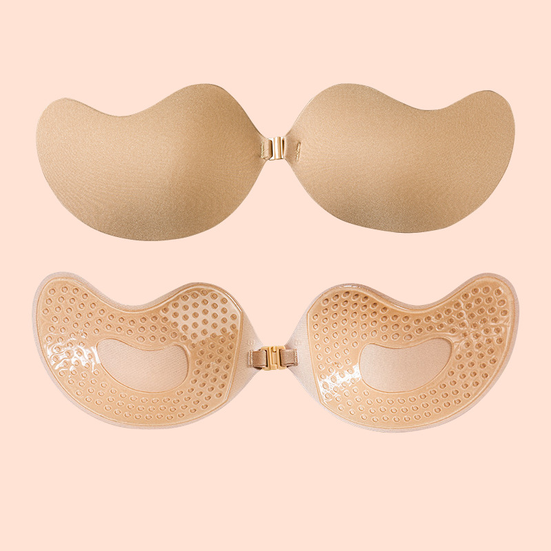 Picture of Thin Breathable Women's Wedding Dress with Silicone Invisible Big Chest Small Chest Gather Not to Remove Sling Dress Sponge Mango Chest Sticker