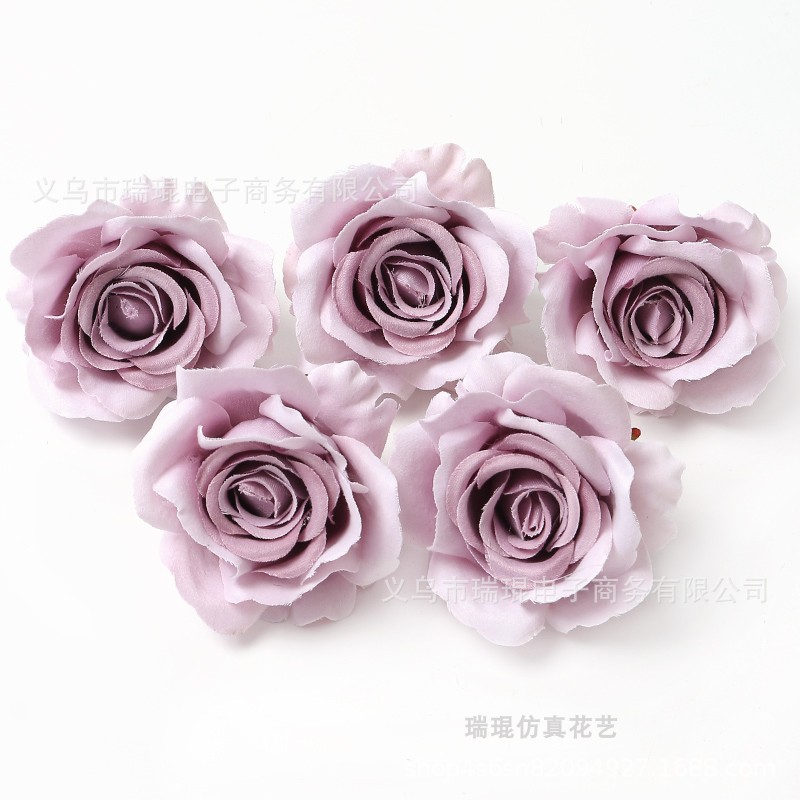 Picture of Purple artificial flower artificial flower silk flower diy handmade wreath headdress hair accessories wedding set
